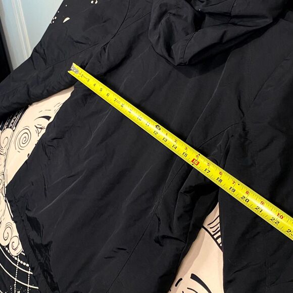 Eddie Bauer Jacket Mens M Black Bomber Windbreaker Fleece Lined Hooded Outerwear - Picture 5 of 6